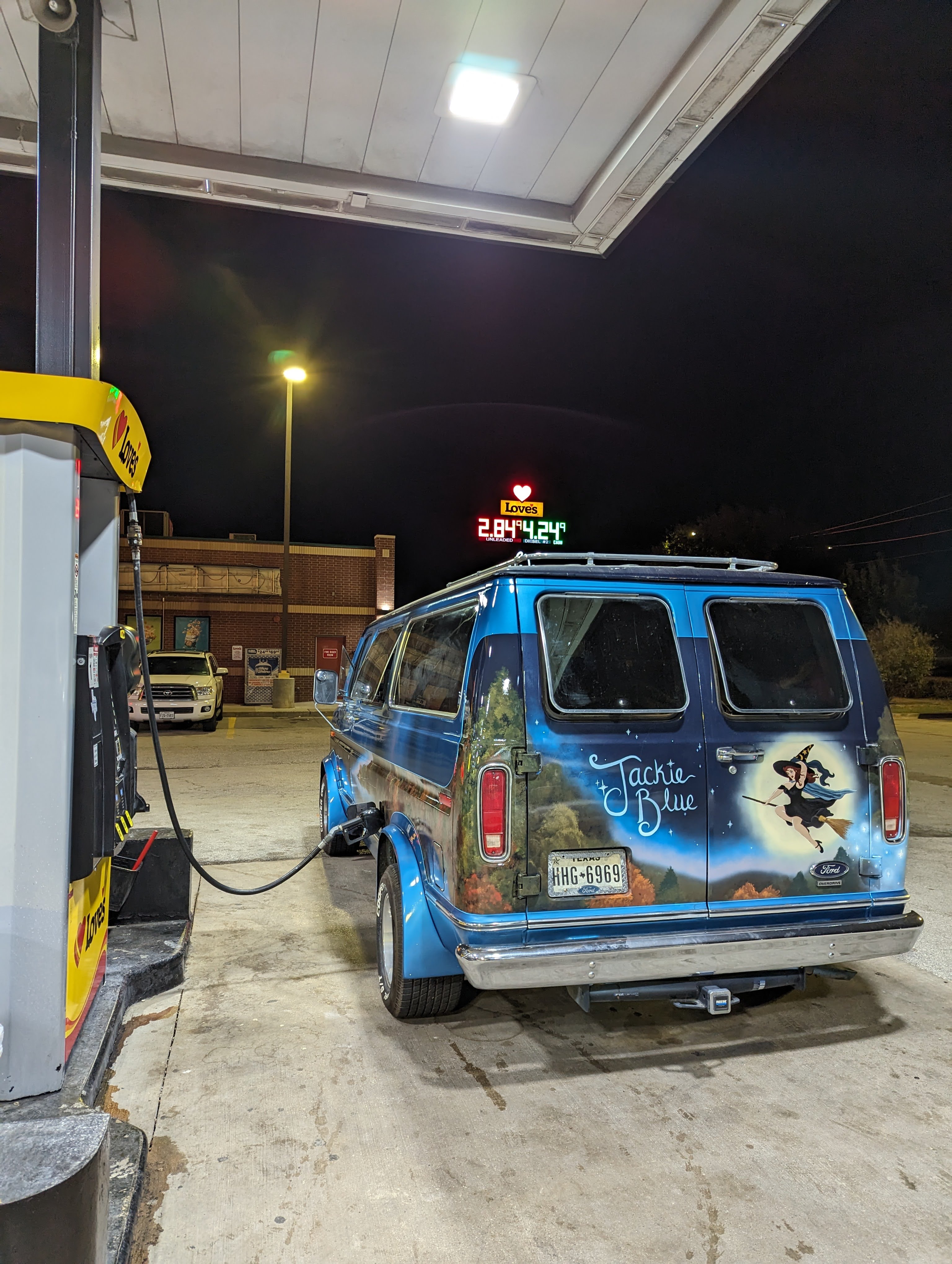 Custom painted Ford van